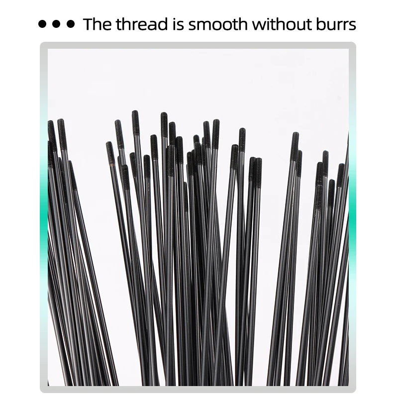 Mountain/Road Bike steel 14G/14K Spokes Black Colour High strength Bicycle spokes 76-128MM 18 PCS