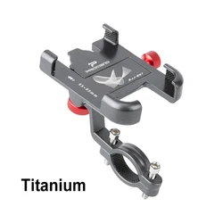 Durable Aluminum Phone Holder with Adjustable Non - Slip Handlebar Mount for Bicycles and Motorcycles (Titanium)