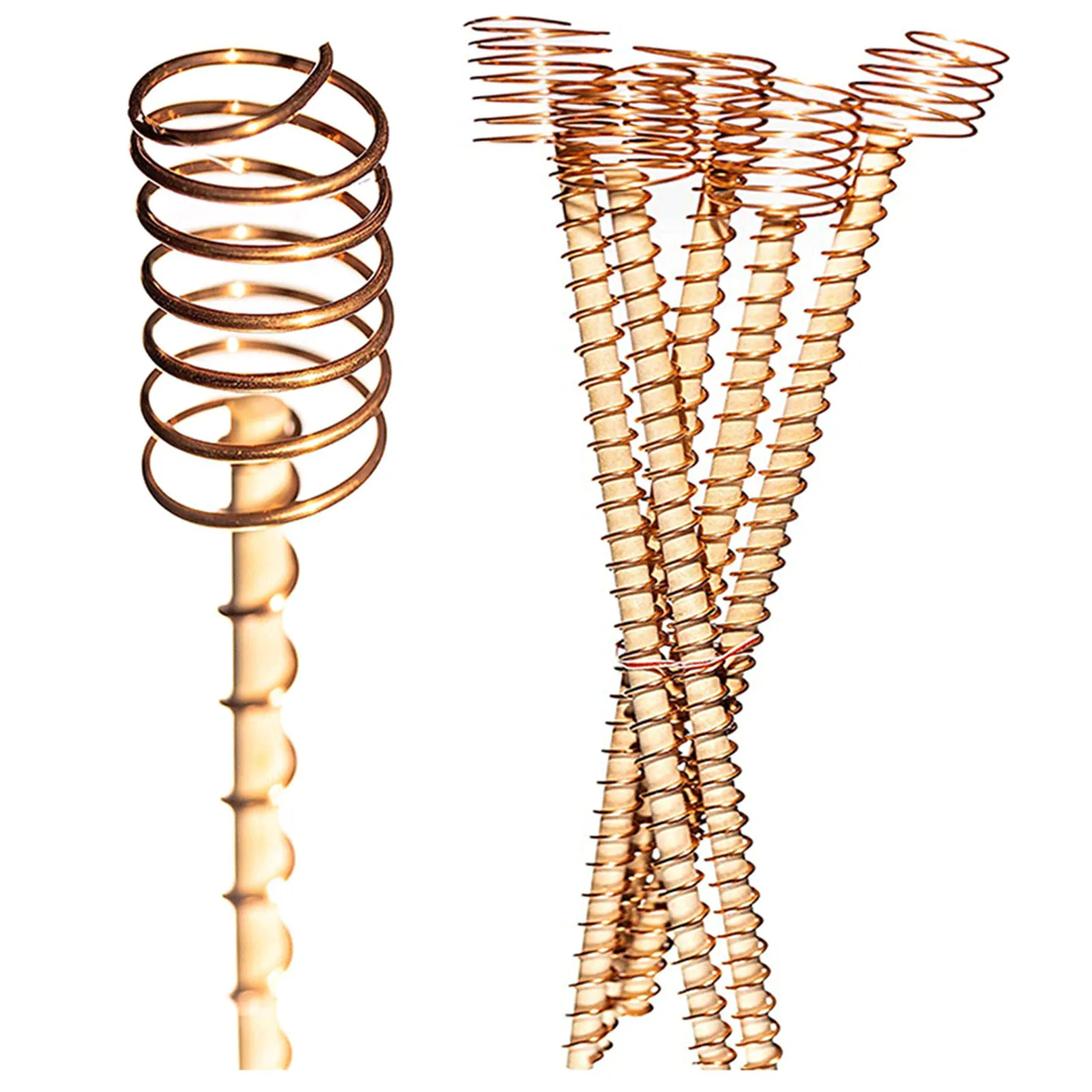 6 Pcs Electroculture Plant Stakes Gardening Copper Coil Antennas Suitable For Garden Vegetables Greenhouse Planting Supplies