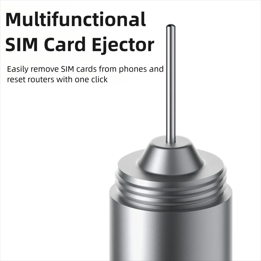 2 in 1 SIM Card Tray Removal Tool Mini Aluminum Alloy Earphone Cleaning Brush Portable Multi-functional Cleaning Pen