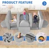 Kids Couch, 12PCS Modular Toddler Couch with 2 Triangular Cushions and 4 Arches, Fold Out Kids Couch for Playroom, Bedroom 6