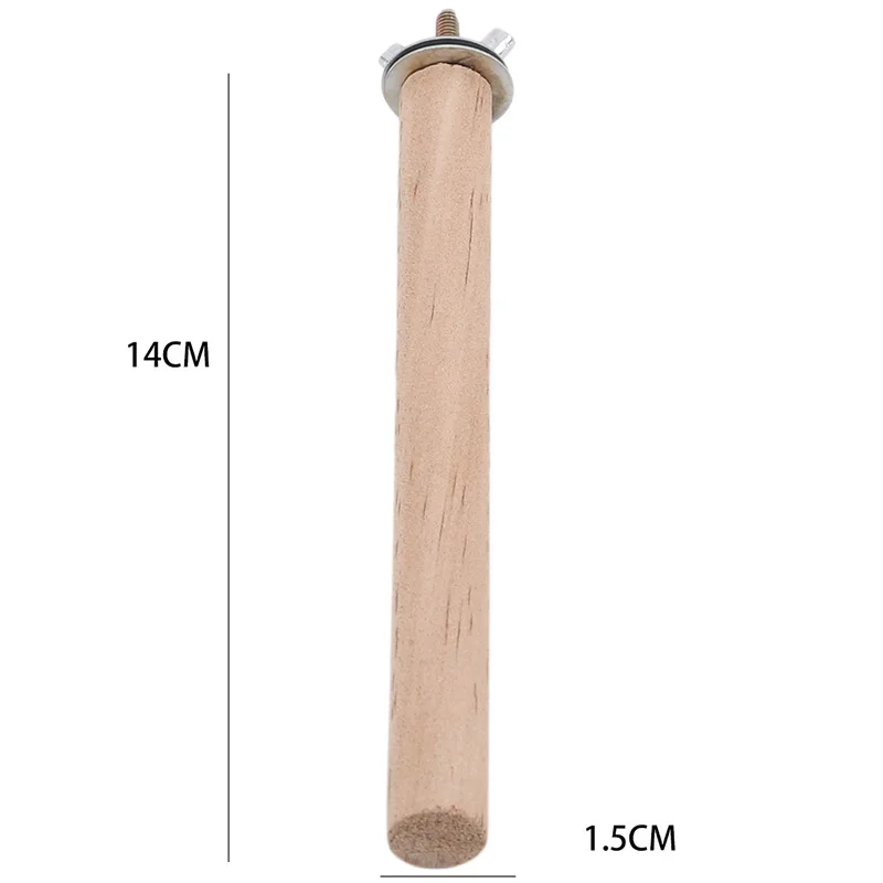 Natural Wood Hanging Stand & Perch for Bird Cages - Parrot Toy & Pet Supplies