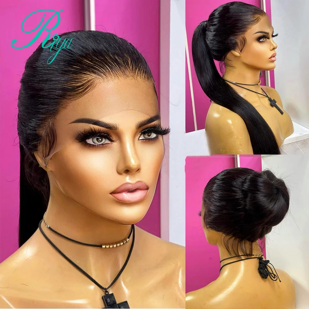 Bone Straight 13x4 Lace Frontal Wig Brazilian Remy Human Hair 13X6 Lace Frontal Human Hair Wigs For Black Women 180% Density