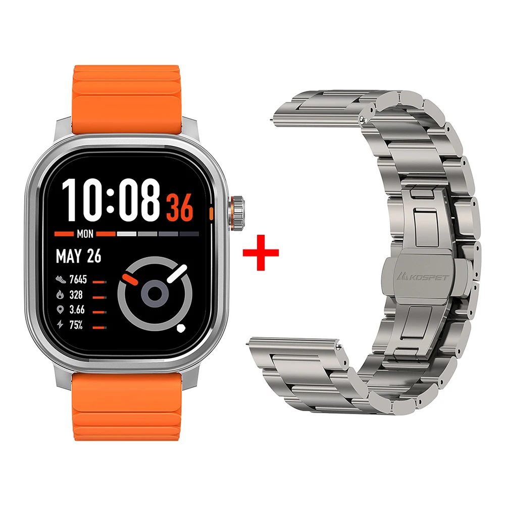 KOSPET PULSE Smart Watch 1.96″ AMOLED BT Call IP68 180 Sport Modes Men Women