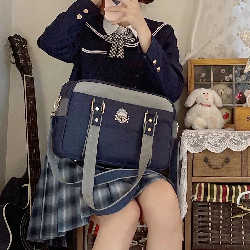 

Original Japanese Jk DK Uniform College Bag Shoulder Bags Fashion Portable Handbags Students Messenger Bag Schoolbag Neutral