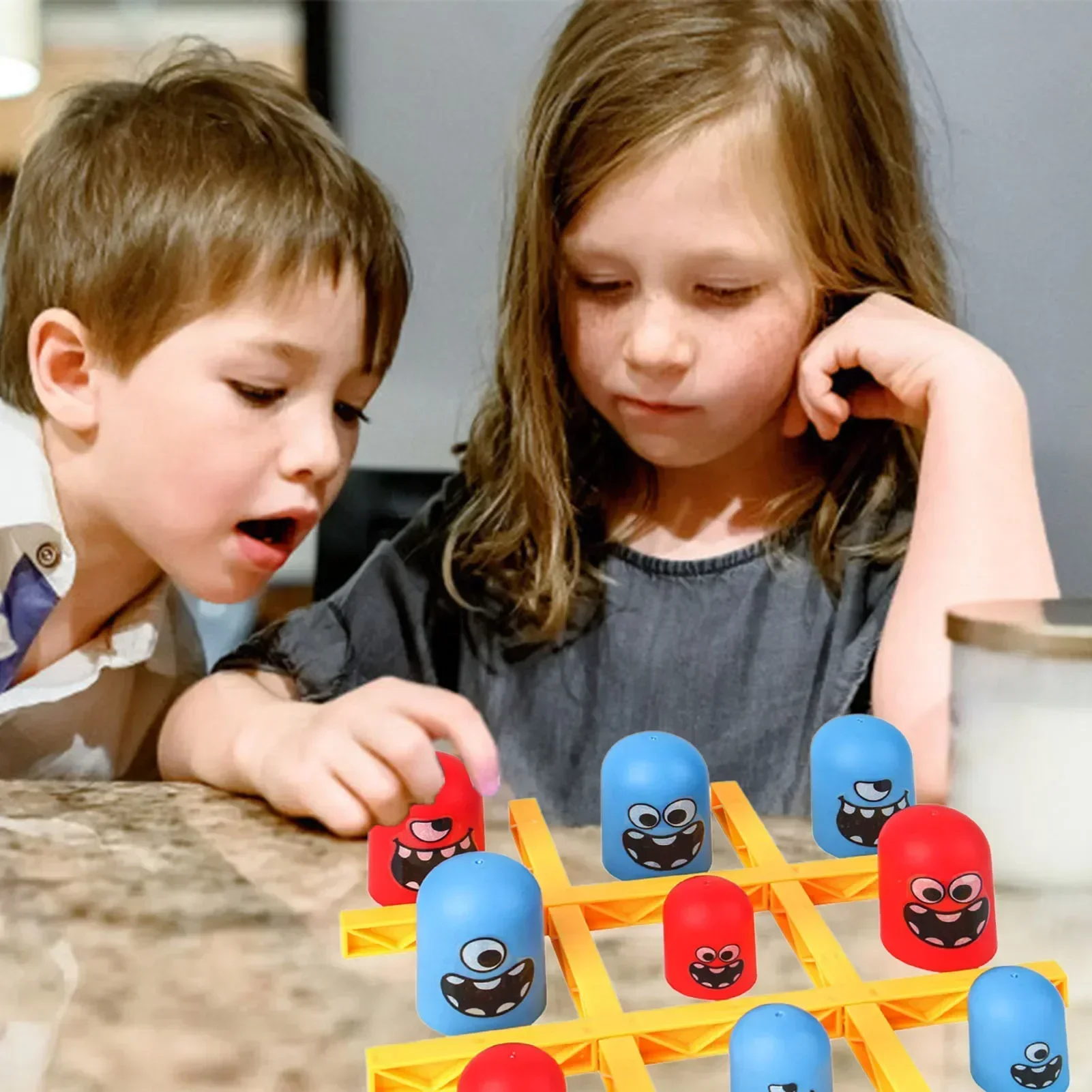 Tic Tac Toe Big Eat Small Gobble Board Game Parent-Child Interactive Educational Toys For Kids Christmas Gifts Tic Tac Toe Game 4