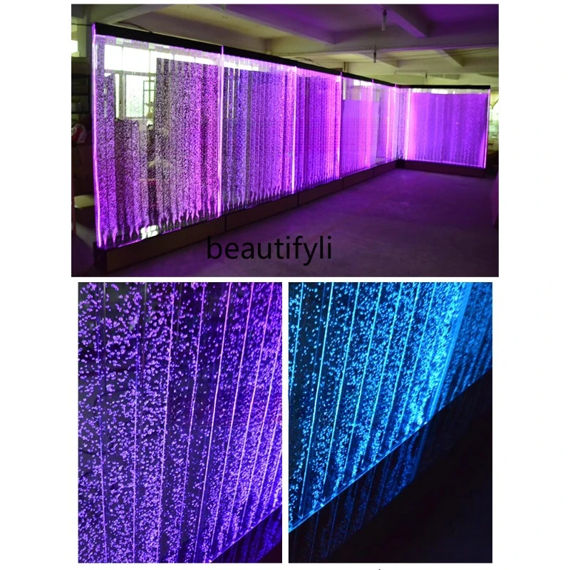 

Large Screen Bubble Wall Water Curtain Fish Tank Decoration Hallway Partition Creative Waterscape Wine Cabinet Bath Curtain