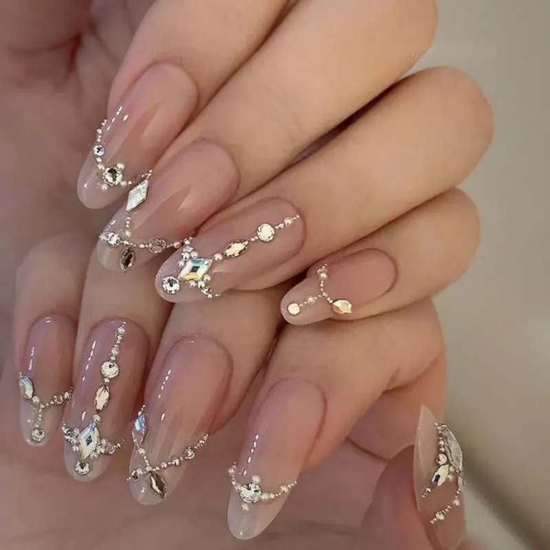 K9 미니 샴페인 지르콘 네일 아트 라인스톤 50/100PCS 말 눈/타원형/물방울/하트 보석 1.5-4mm 반짝 이는 네일 다이아몬드 12월
