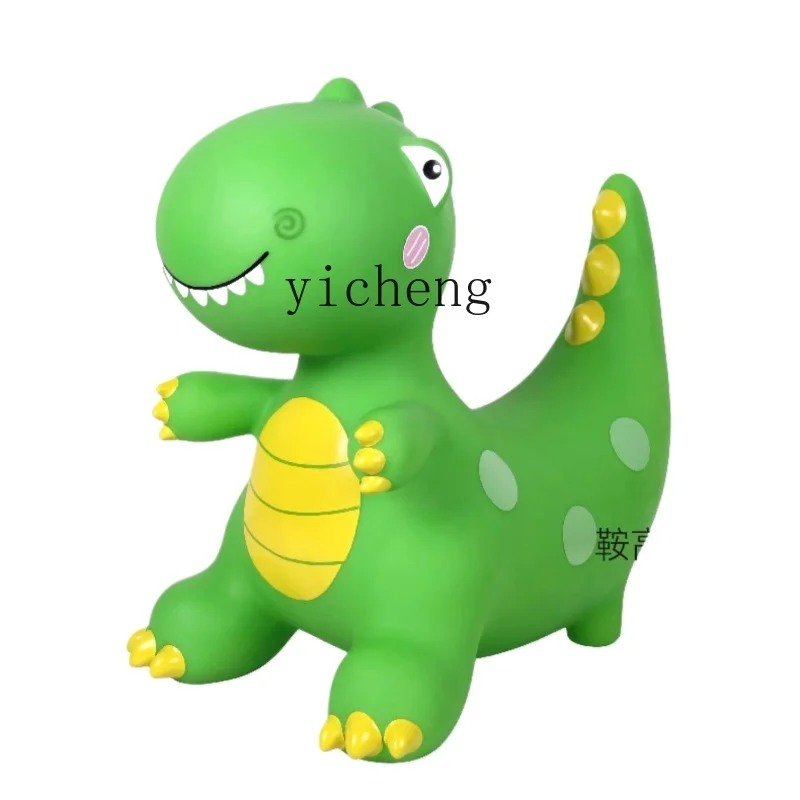 Tqh Children's Jumping Horse Baby Inflatable Horse Baby Riding Toy Dinosaur Pony Rocking Drop-Resistant