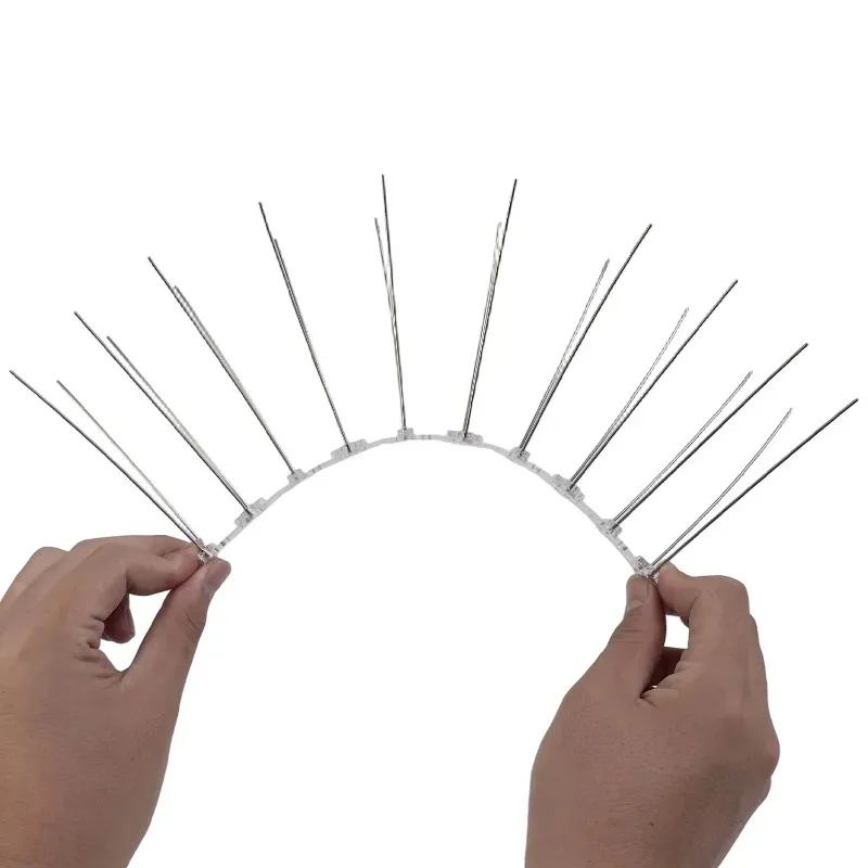 Stainless Steel Bird Spikes - Outdoor Pigeon Deterrent for Roofs, Fences, and Gutters