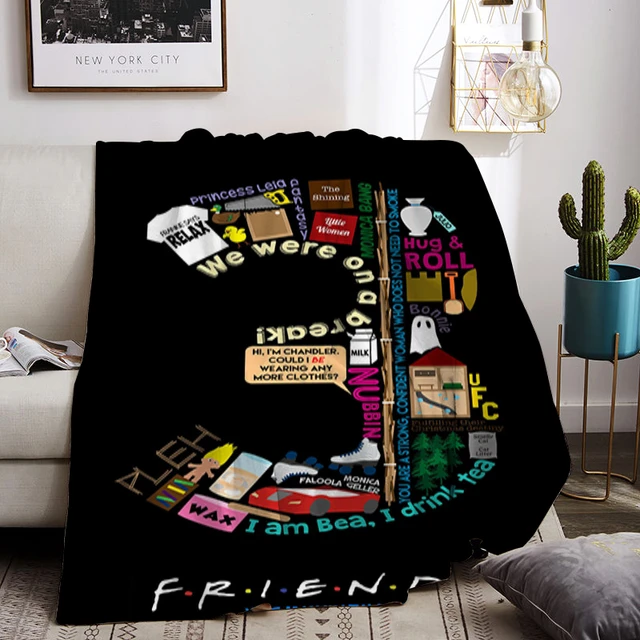 Friends TV Show Blanket Throw Friends Gifts Flannel Blanket for Sofa Couch  Bed 60x80 