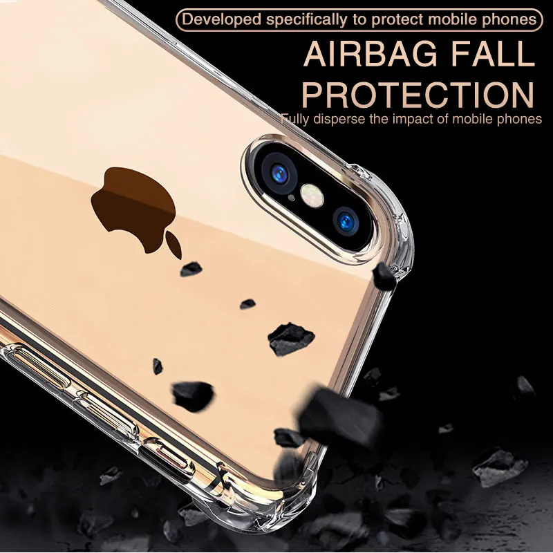 Luxury Clear Shockproof Silicone Phone Case – Premium Protective Back Cover