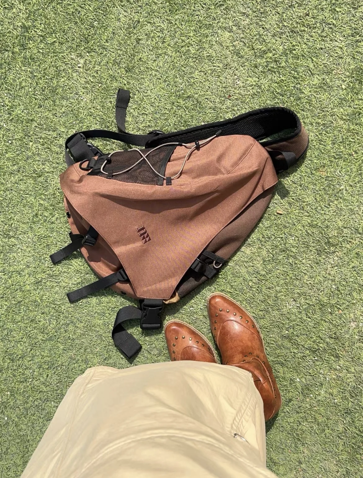 남성용 휴대용 가벼운 나일론 가슴 슬링 가방, 한국 스타일, 통근 여행, 숄더 크로스바디 백, 남성용 배낭
