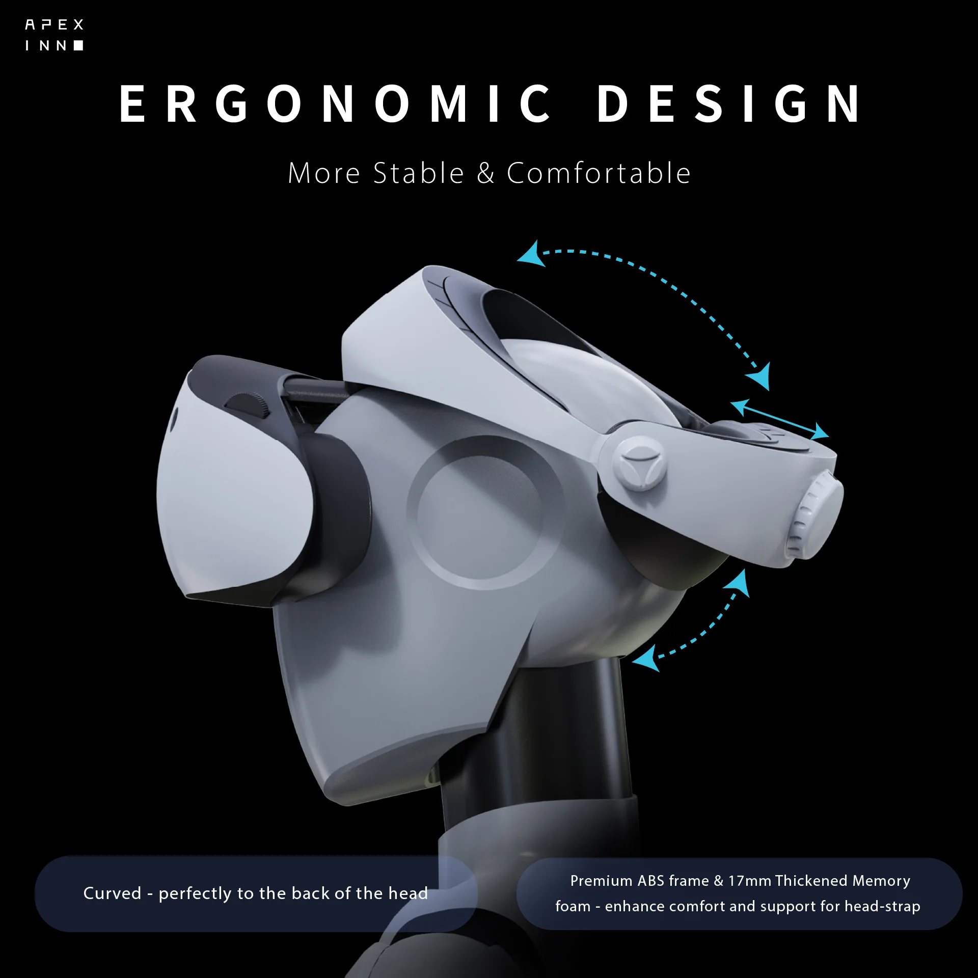 APEXINNO Comfortable Headband Foam Cushion for PSVR2 and PS5 VR