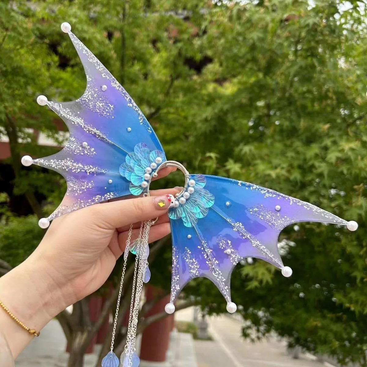 Little Mermaid Party Girl Alloy Crown Mermaid Tail Hairband Necklace Girls Princess Birthday Party Headwear Accessories Gift 6