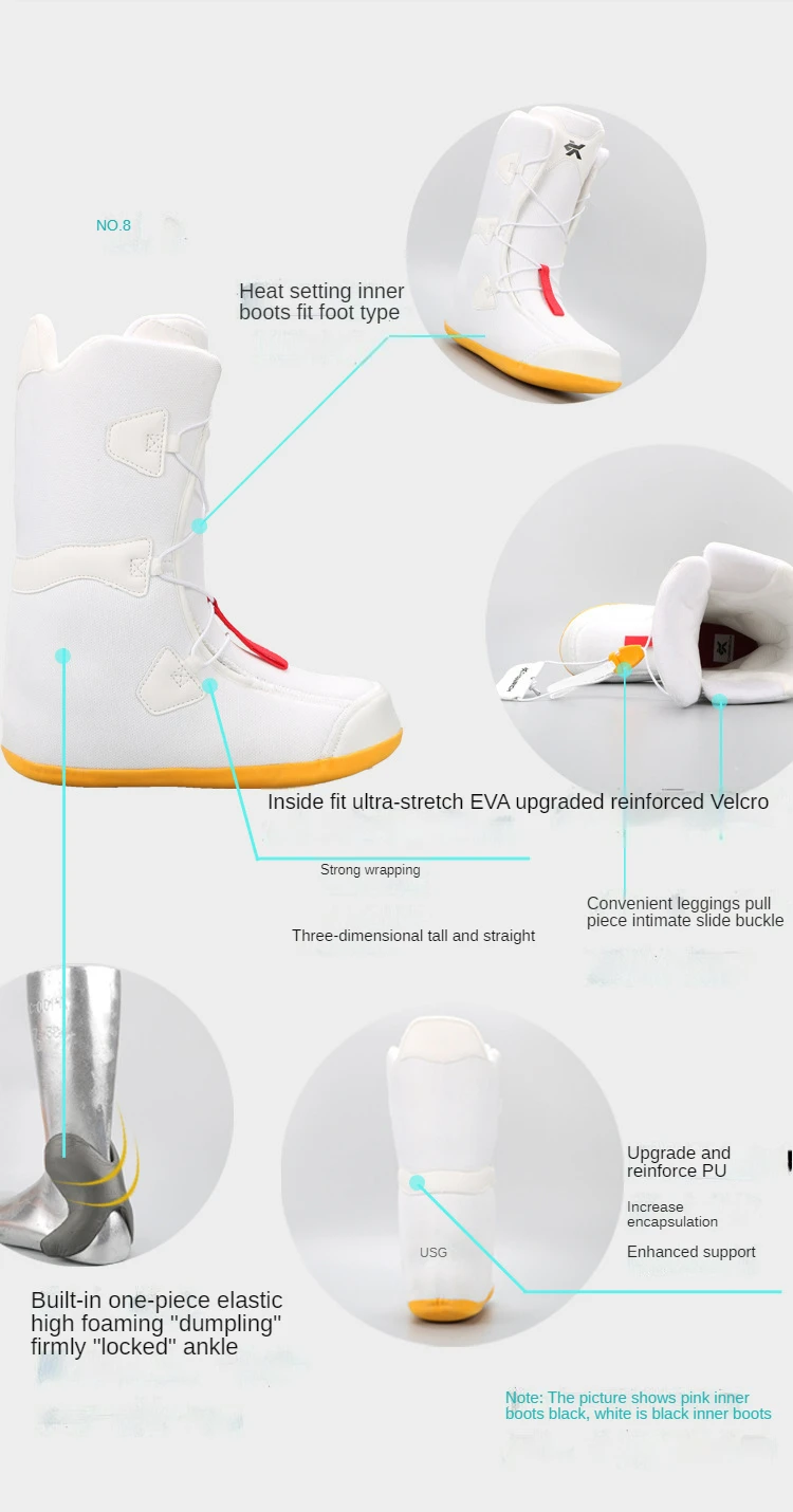 Adult Snowboarding Shoes BOA Wire Buckle Models Fast Wear Ski Shoes Men and Women Ski Equipment Warm Anti Boots Ski Boots