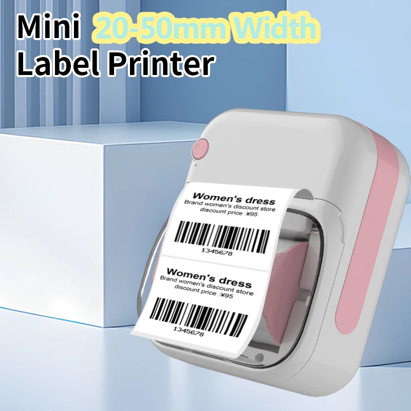 Pocket Mini Printer with Stickers Paper Waterproof Thermal Labels Maker Bluetooth Labeling Photo Memo Price Tag Printing