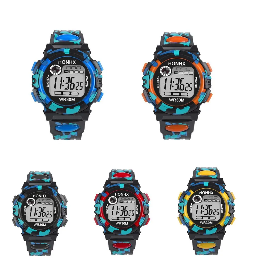 

Children's Electronic Watch for Boys Girls Multifunctional Waterproof Luminous Sports LED Digital Watch Outdoor Student Gift