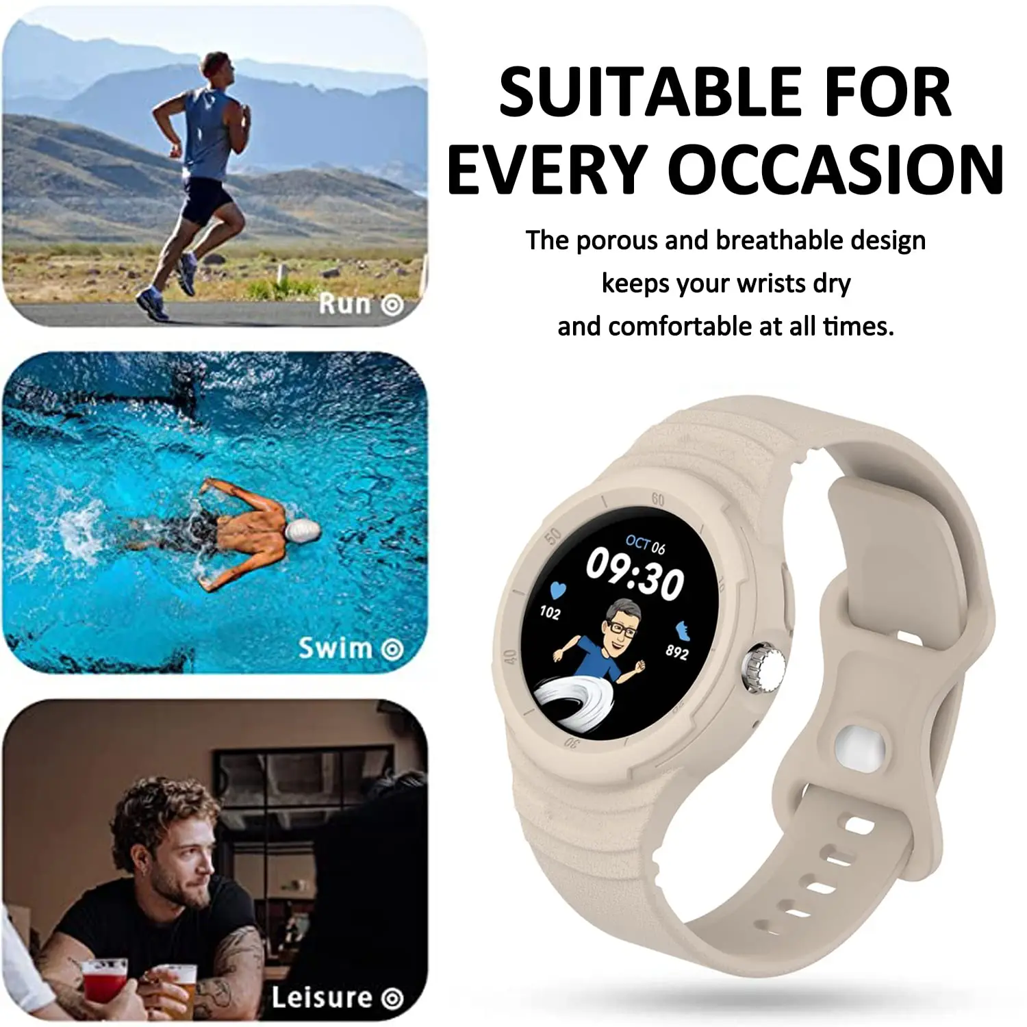 Enhanced Silicone Sport Wristband for Google Pixel Watch - Integrated Bracelet Strap Accessory