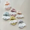 Baby Boys Angel Wing Socks Elastic Cotton Solid Color Newborn Socks Girls Spring Summer Anti-slip Floor Low-cut Socks for 0-3Yrs 4