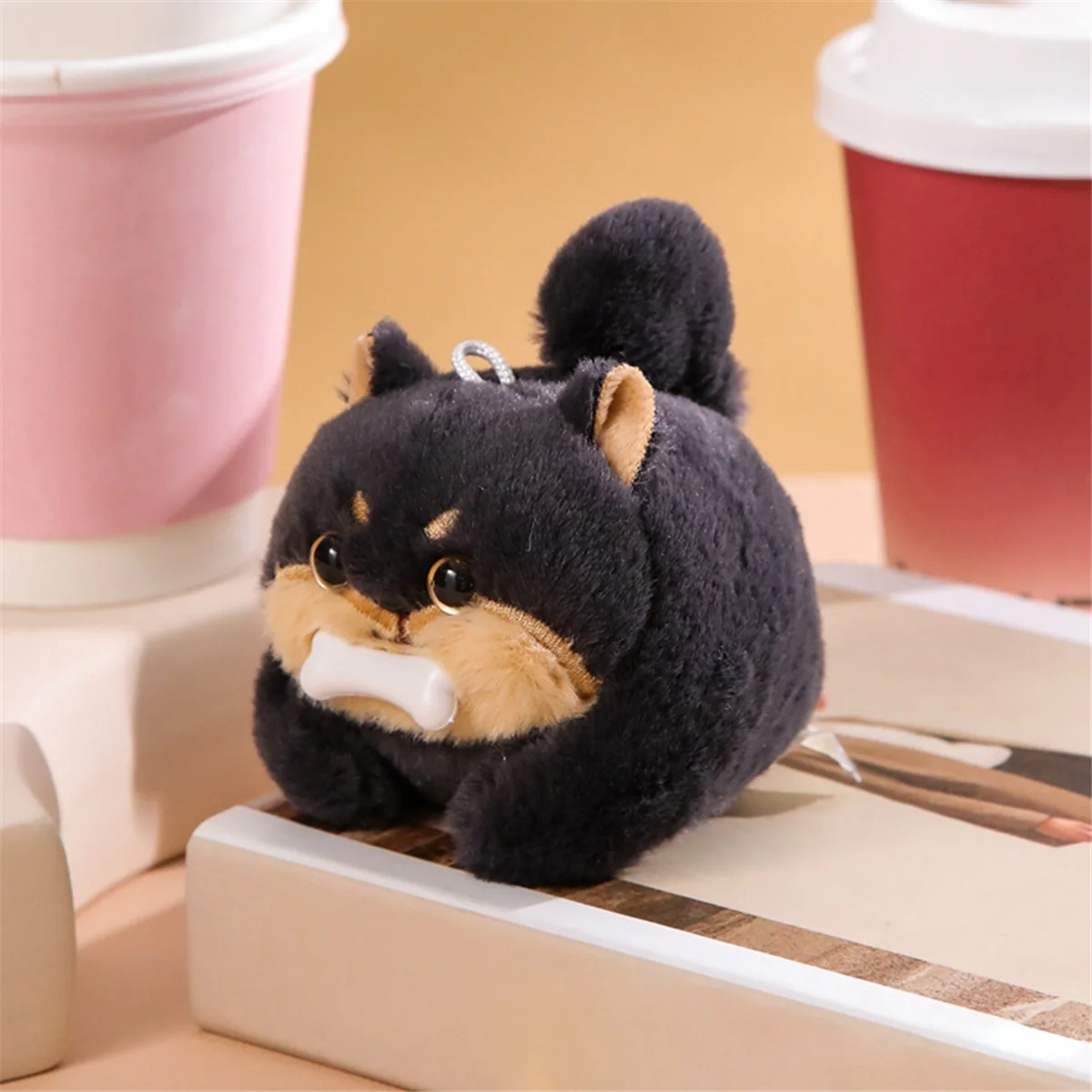 A Wag Tail Cat Plush Toy Soft and Comfortable Stuffed Animal Move and Swing Rotating Cat Doll Toy Gift Home Ornaments 3