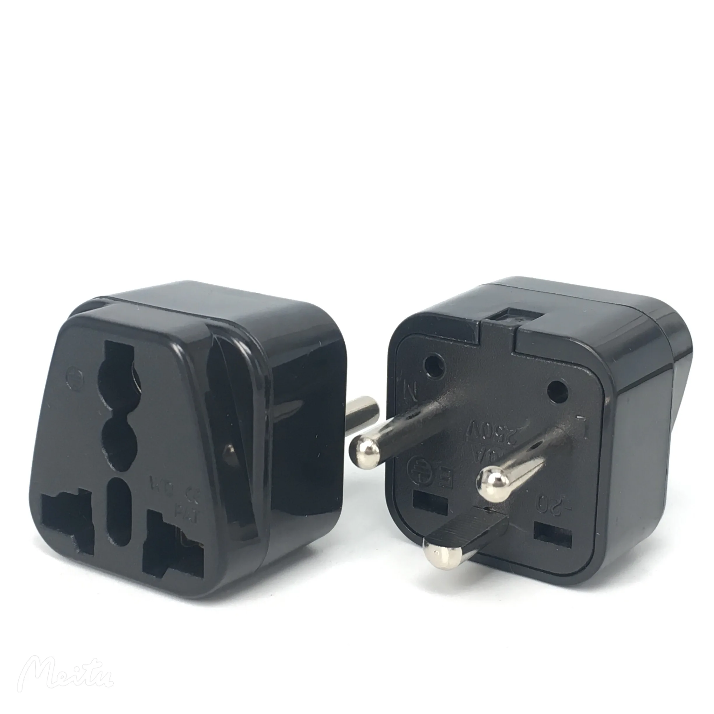 2 Ciabatta Rotonda Presa Adattatore Da Viaggio USB Spina Di - Foto 5