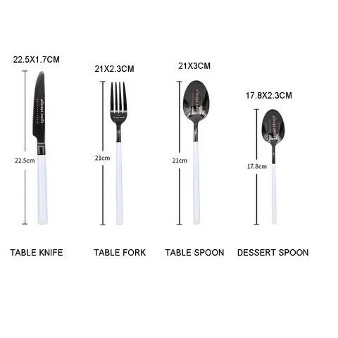 

Nordic Stainless Steel Cutlery Set Dining Table Set 4 16 24/Pcs Fork Spoon Knife Sets Chopsticks Silverware Gift Sets