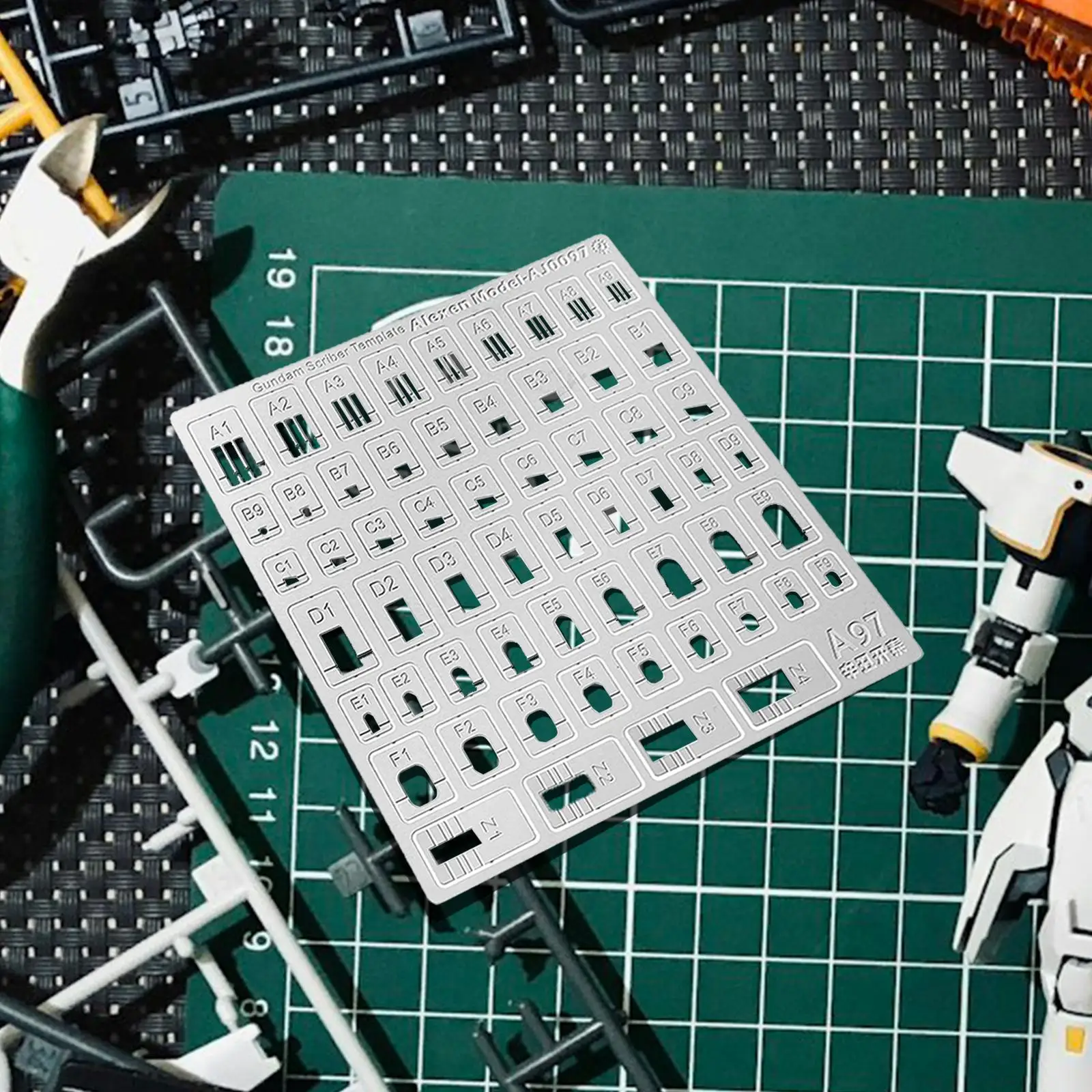 Carving Auxiliary Ruler Drill Hole Maker Easy to Use Durable Hobby Model Craft Tool Scribe Line Stencil for Professional