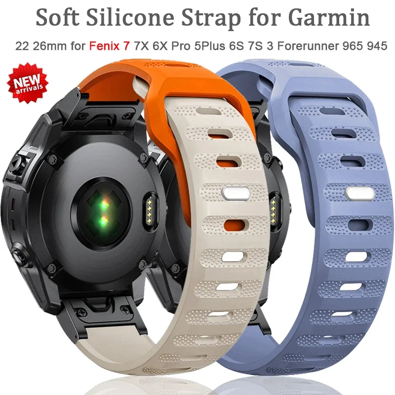 Quick Fit Silicone Strap - Premium Sports Watch Band, 22mm/26mm