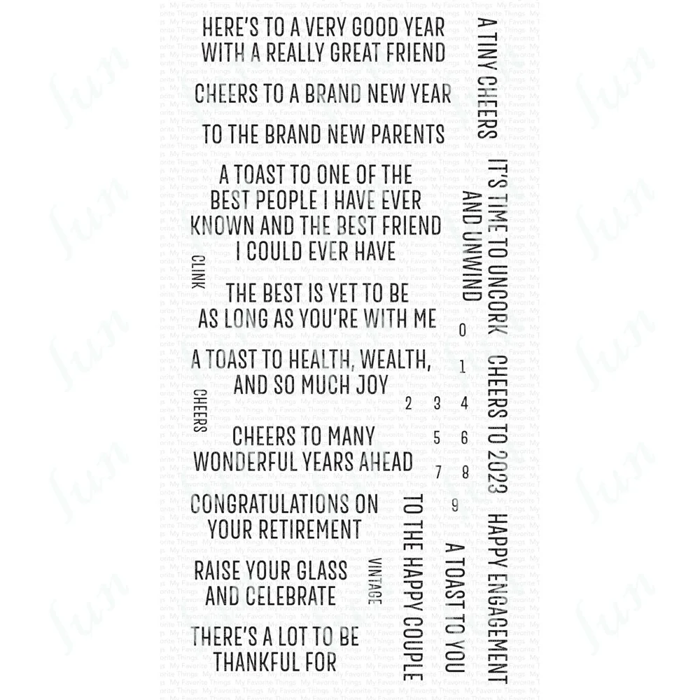 

Champagne Sentiments Clear Stamps Diy Molds Scrapbooking Paper Making Cuts Crafts Template Handmade Card New Arrival in 2023
