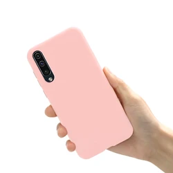 Pure Color Liquid Silicone Phone Case - Elegant Design, Durable Protection for Galaxy A70 (LightPink)