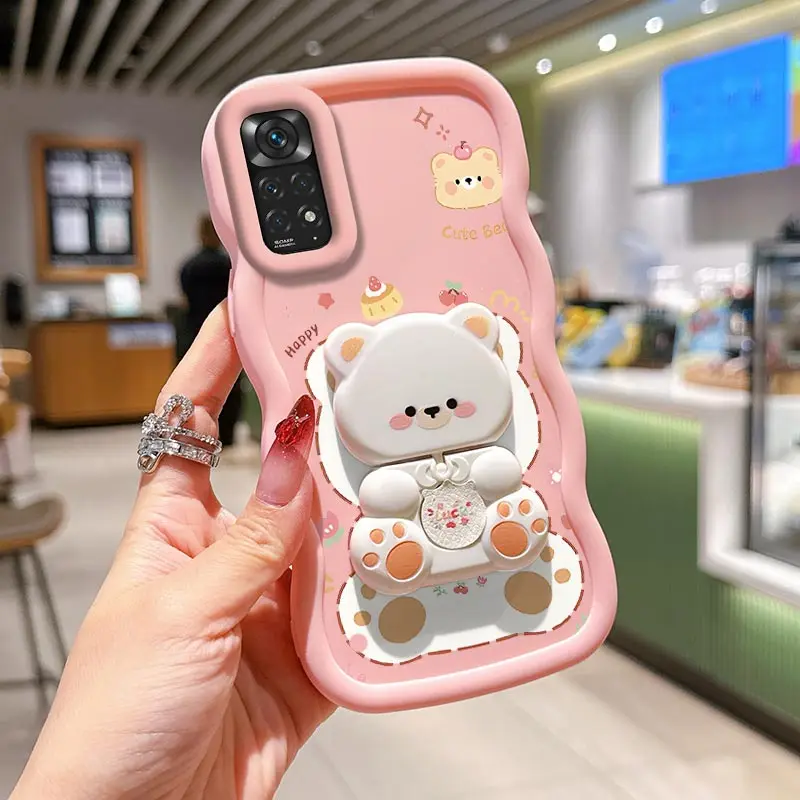 Naughty Cat Wavy Silicone Phone Case Cover