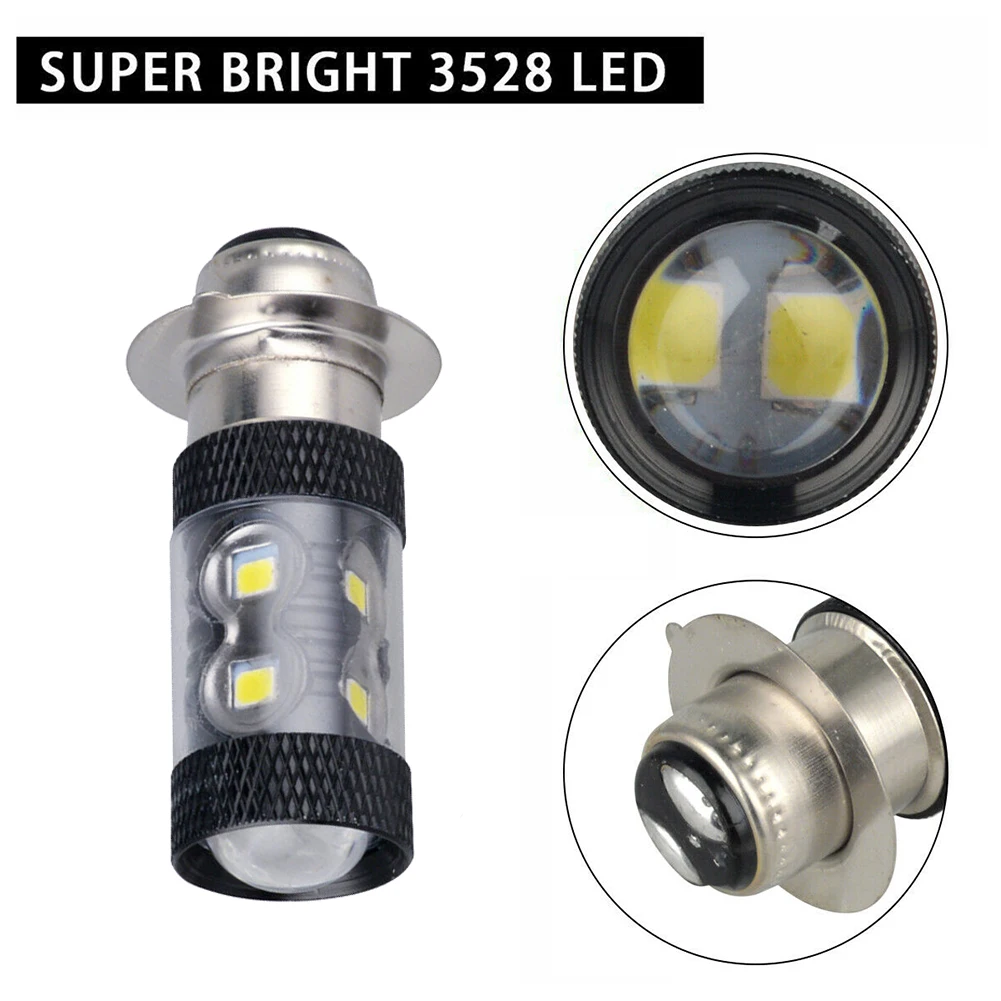 

H6/P15D LED Motorcycle Headlight Bulb Super Bright 12V Fog Lights White Ice Blue Lamp for Yamaha YFZ450R Rhino 700 Raptor YFM660