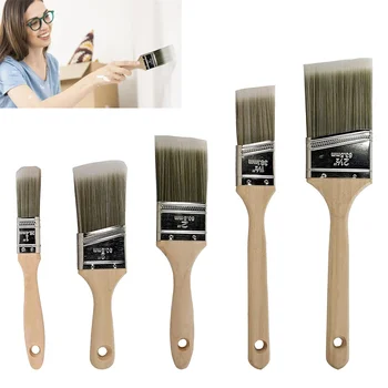 Wood Handle Paint Brush Set 1