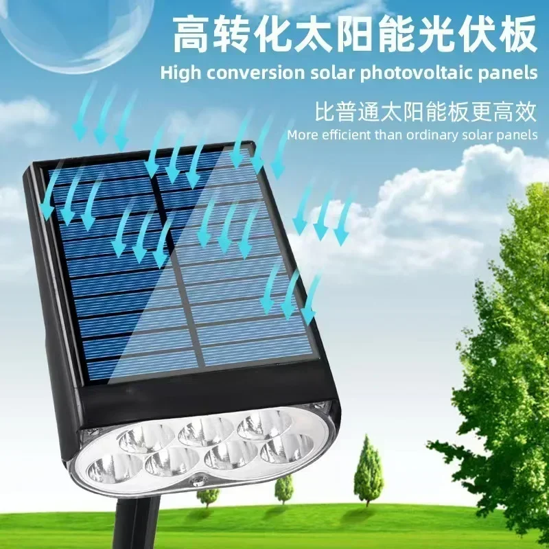 2/7LED napelemes Reflektorfény kerti napelemes powered Villanyégő Alkalmazkodó m in-ground IP65 Vízhatlan esőköpény Táj falra ligh kültéri Világítás