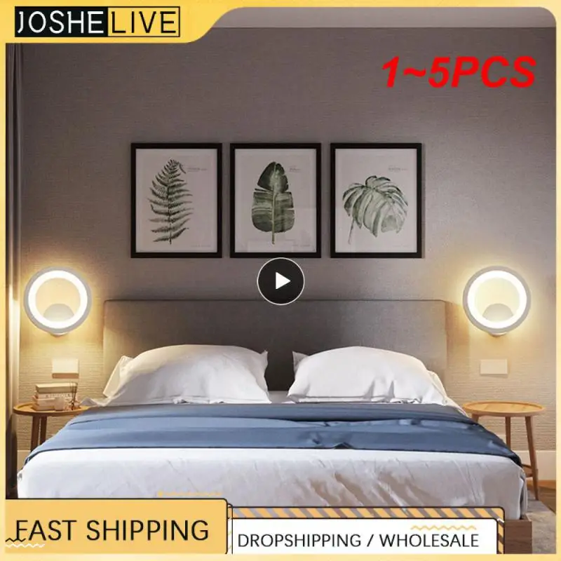 

1~5PCS New Round Wall Mount Light Vintage Wall Sconces Lighting LEDs Wall Lamp Light for Bedside Corridor Bedroom Living Room