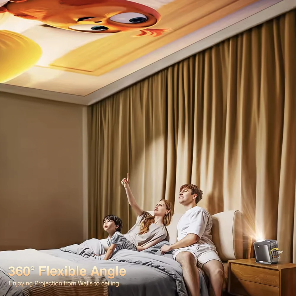 Everycom L081 Mini 1080P Projector 550ANSI 4K Home Cinema Beam Portable LED 4K Video Projectors Mirror Smart Phone Beamer
