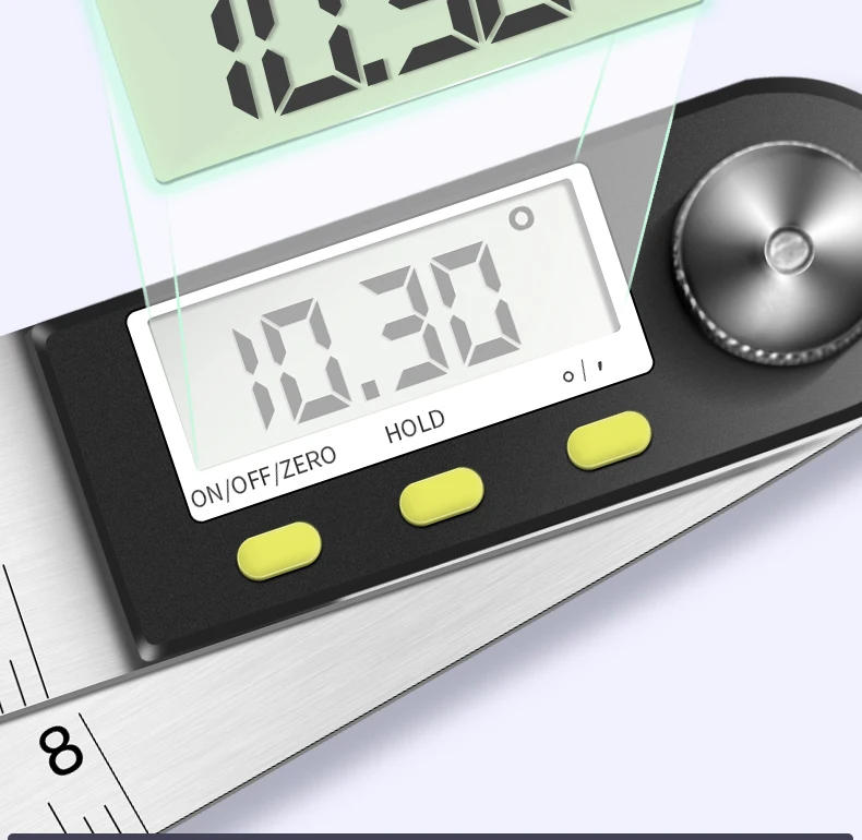 200mm Electronic Angle Meter Gauge Stainless Steel Digital Protractor Inclinometer 8inch plastic Goniometer Level Measuring Tool