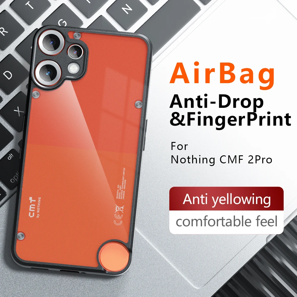 Enhanced Title: Premium Frosted Transparent Acrylic Drop-Proof Case