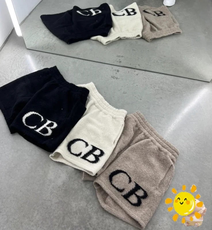 

Мужские и женские жаккардовые шорты 24SS, трикотажные шорты в стиле Хай-стрит Коул букстон, свитер с кулиской, высококачественные классические шорты в масштабе 1:1 с логотипом CB