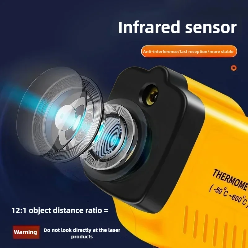 Infrared Thermometer Digital Display Non Contact Temperature ‑50‑600℃ Temp Temperature Measuring