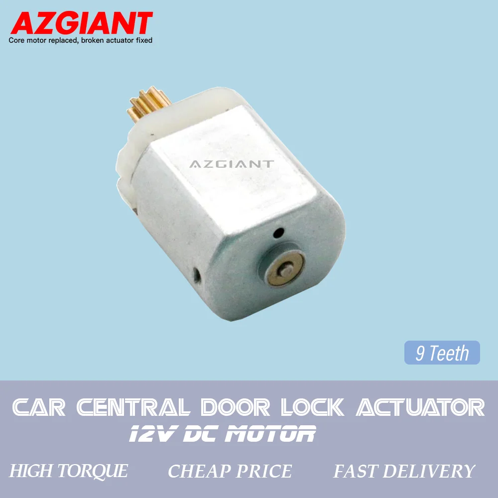 Azgiant 1-5Pcs 9 Denti Muslimah Car Door Lock Attuatore Assembly 12V Dc Motor Engine Repair Per Porsche Macan Cayenne Panamera