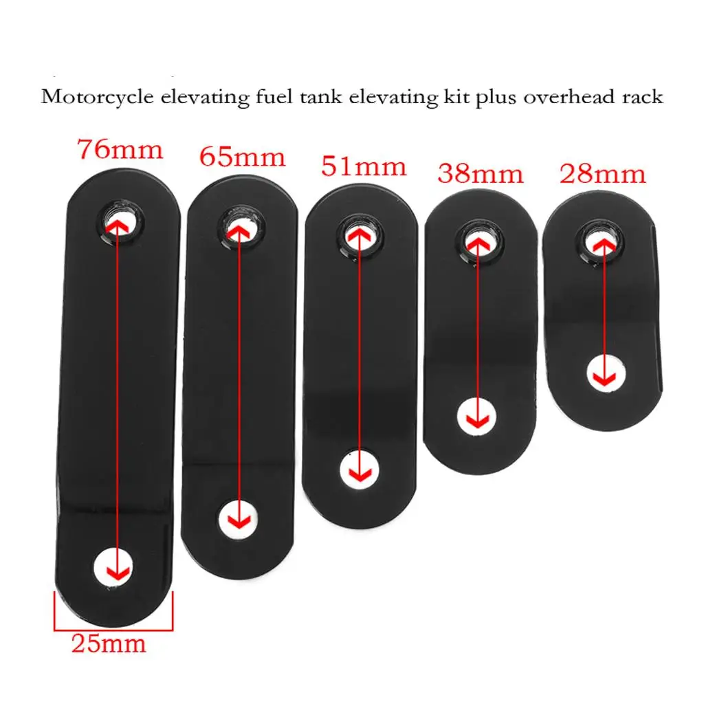 Black Gas Fuel Tank Lift Kit for Sportster XL883 1200 48 72