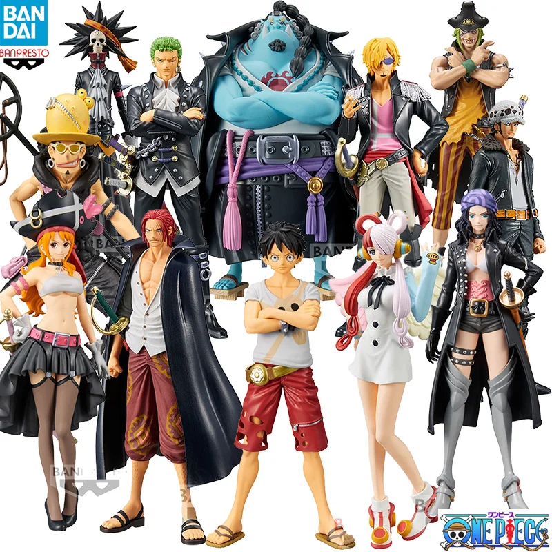 

BANDAI Banpresto DXF ONE PIECE FILM RED Luffy Uta Shanks Zoro Sanji Nami Usopp Robin Jinbe Brook Anime Action Figures Model Toy