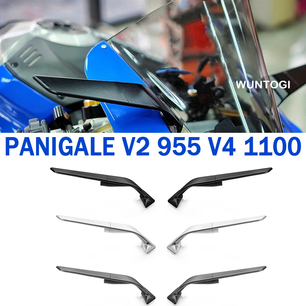 

For Ducati Panigale V2 955 Adjustable Stealth Mirrors V4 1100 Motorcycle Rearview Mirror Stealth Sport Winglet Mirror Kits