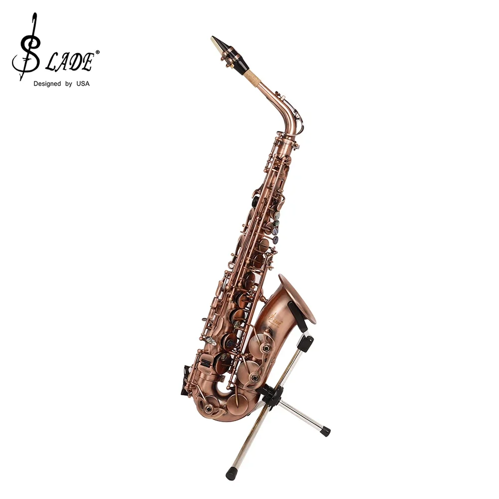 Saxophone Stand SLADE Foldable Portable Alto Tenor Soprano Saxophone Stand Sax Tripod Holder Bracket Saxophone Woodwind Instrument Accessories