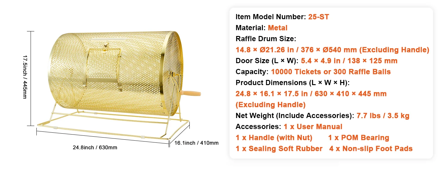 22 inch drum specs