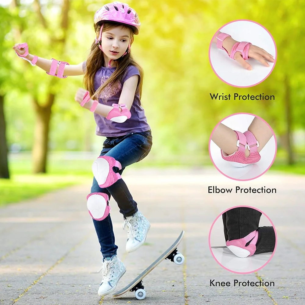 6pcs Enfants Coude Poignet Genouillères Équipement de Protection Set Skate  Roller Cyclisme Vélo