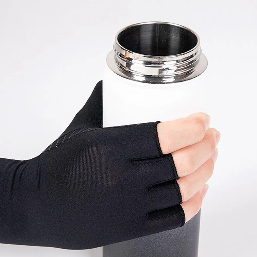 1 쌍의 미끄럼 방지 압축 장갑 남성 여성을위한 경량 관절 지원 손 커버 러닝 운동 체육관 요가 재활