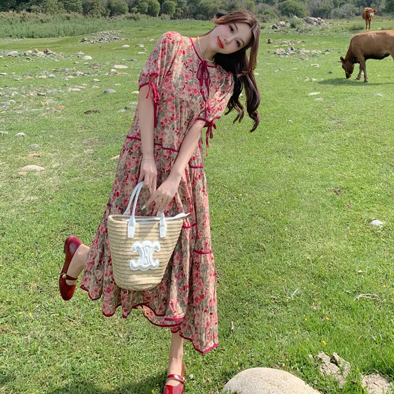 

2023 Dress Oversized Women's Korean Version Of Gentle And Loose Fitting Decors, Casual And Versatile Free Shipping